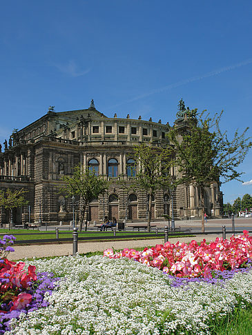 Fotos Semperoper mit Blumen