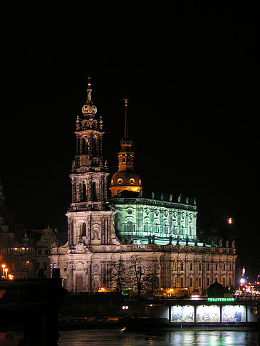 Foto Hofkirche bei Nacht - Dresden