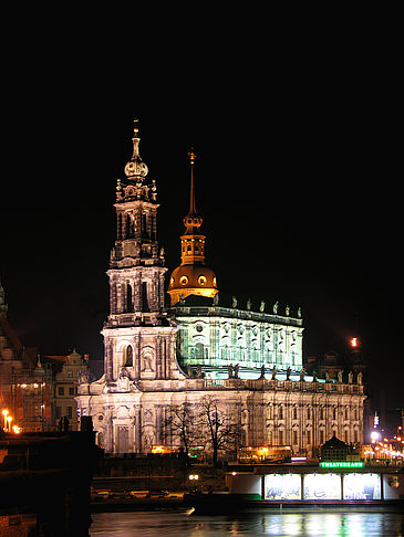 Foto Hofkirche bei Nacht - Dresden