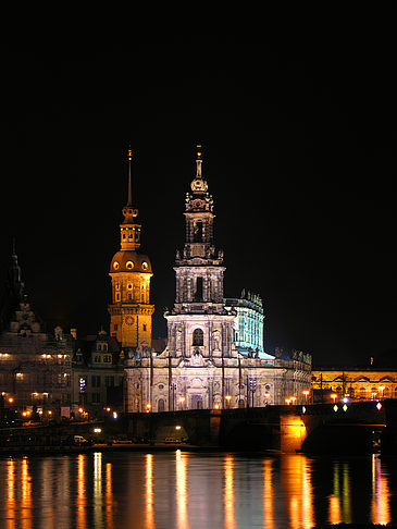 Foto Hofkirche bei Nacht - Dresden