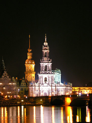Foto Hofkirche bei Nacht - Dresden