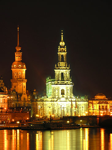 Foto Hofkirche bei Nacht - Dresden