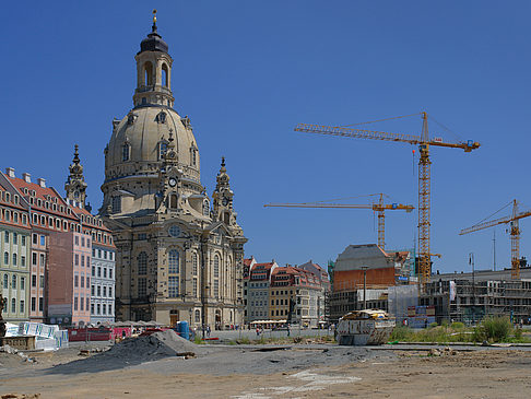 Foto Frauenkirche mit Baustelle - Dresden