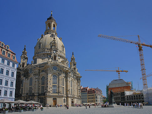 Foto Frauenkirche mit Baustelle - Dresden