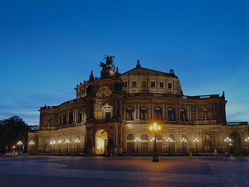 Foto Semperoper abends - Dresden