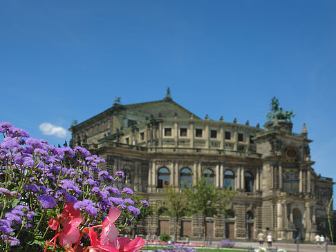 Semperoper mit Blumen Foto 