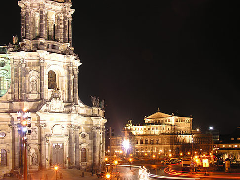 Foto Hofkirche bei Nacht - Dresden