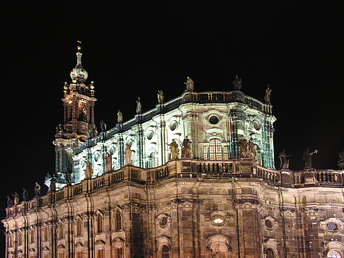 Foto Hofkirche bei Nacht