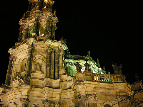 Foto Hofkirche bei Nacht - Dresden