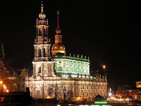 Foto Hofkirche bei Nacht - Dresden
