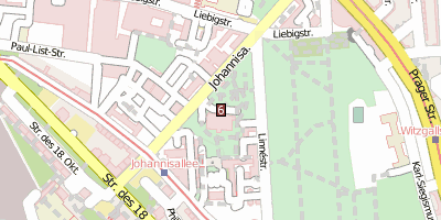 Stadtplan Botanischer Garten der Universität Leipzig